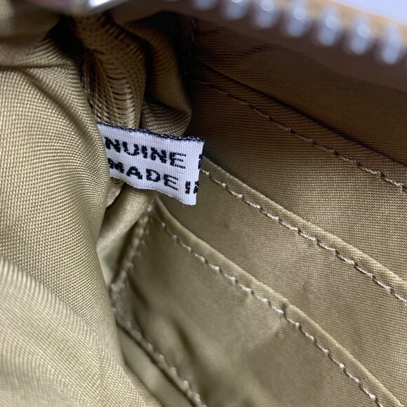 LATICO USA Camel Tan Leather Top Zip Tassel Women's Wristlet Clutch Bag - Picture 8 of 9